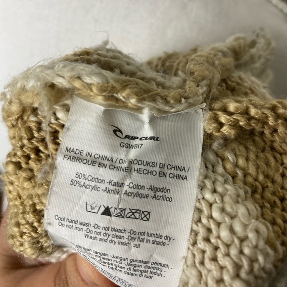 RIP CURL Chevron Cotton Blend Chunky Knit Sweater - Picture 5 of 5